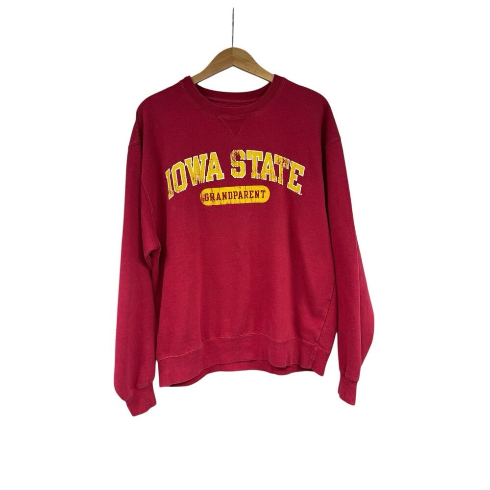 Gear For Sports Iowa State Grandparent Cardinal Red Crew Neck Sweatshirt Size L